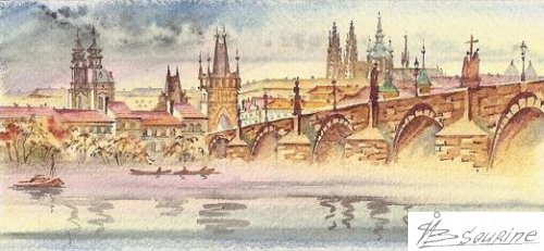 Panorama,    water-color,       /8-17cm./  