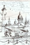 Komposice  /20-30cm./   pero,papir    