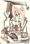 Ateljer       /20-14cm./   kvaš, papir
