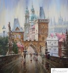 Charles bridge,     oil on canvas,      /55-60cm./   